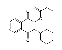 (3-cyclohexyl-1,4-dioxonaphthalen-2-yl) propanoate结构式