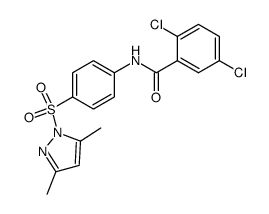 2,5-Dichloro-N-[4-(3,5-dimethyl-pyrazole-1-sulfonyl)-phenyl]-benzamide结构式