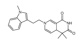 4,4-Dimethyl-7-[2-(1-methyl-1H-indol-3-yl)-ethyl]-4a,7-dihydro-4H-[2,7]naphthyridine-1,3-dione结构式