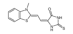 5-[(3-methyl-3H-benzothiazol-2-yliden)-ethylidene]-2-thioxo-imidazolidin-4-one结构式