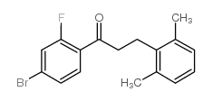 4'-BROMO-3-(2,6-DIMETHYLPHENYL)-2'-FLUOROPROPIOPHENONE结构式