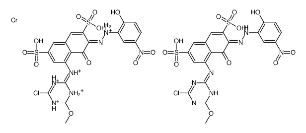 (3Z)-5-[(4-chloro-6-methoxy-1,3,5-triazin-2-yl)amino]-3-[(2-hydroxy-5-nitrophenyl)hydrazinylidene]-4-oxonaphthalene-2,7-disulfonic acid,chromium,hydron结构式