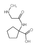 Cyclopentanecarboxylicacid, 1-[[2-(methylamino)acetyl]amino]- Structure