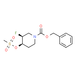 benzyl Cis-3-fluoro-4-((methylsulfonyl)oxy)piperidine-1-carboxylate racemate picture