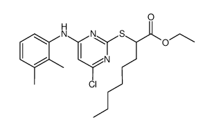 ethyl 2-((4-chloro-6-((2,3-dimethylphenyl)amino)pyrimidin-2-yl)thio)octanoate结构式