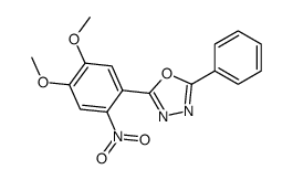 2-(4,5-dimethoxy-2-nitrophenyl)-5-phenyl-1,3,4-oxadiazole Structure