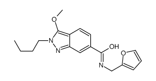 2-butyl-N-(furan-2-ylmethyl)-3-methoxyindazole-6-carboxamide Structure
