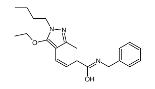 N-benzyl-2-butyl-3-ethoxyindazole-6-carboxamide结构式