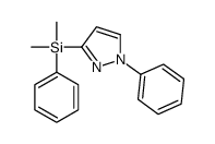 dimethyl-phenyl-(1-phenylpyrazol-3-yl)silane结构式