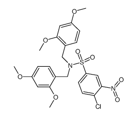 4-chloro-N,N-bis-(2,4-dimethoxy-benzyl)-3-nitro-benzenesulfonamide Structure