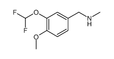 Benzenemethanamine, 3-(difluoromethoxy)-4-methoxy-N-methyl Structure