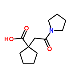 1-[2-Oxo-2-(1-pyrrolidinyl)ethyl]cyclopentanecarboxylic acid图片