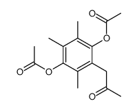 [4-acetyloxy-2,3,6-trimethyl-5-(2-oxopropyl)phenyl] acetate结构式