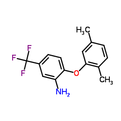 2-(2,5-Dimethylphenoxy)-5-(trifluoromethyl)aniline Structure