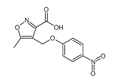 3-Isoxazolecarboxylic acid, 5-methyl-4-[(4-nitrophenoxy)methyl] Structure