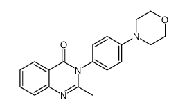 2-methyl-3-(4-morpholin-4-ylphenyl)quinazolin-4-one结构式