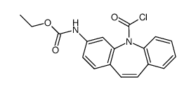 3-ethoxycarbonylamino-5-chlorocarbonyl-5H-dibenz[b,f]azepine结构式