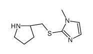 1-methyl-2-[[(2R)-pyrrolidin-2-yl]methylsulfanyl]imidazole结构式