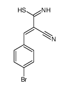 3-(4-bromophenyl)-2-cyanoprop-2-enethioamide Structure