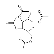 1,3,4,6-Tetra-O-acetyl-2-deoxy-2-iodo-a-D-glucopyranose结构式