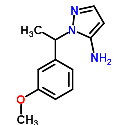 1-[1-(3-Methoxyphenyl)ethyl]-1H-pyrazol-5-amine结构式