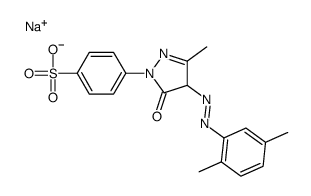 sodium 4-[4-[(2,5-dimethylphenyl)azo]-4,5-dihydro-3-methyl-5-oxo-1H-pyrazol-1-yl]benzenesulphonate structure