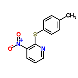 2-[(4-methylphenyl)thio]-3-nitropyridine结构式