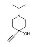 4-ethynyl-1-propan-2-ylpiperidin-4-ol结构式