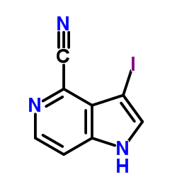 3-Iodo-1H-pyrrolo[3,2-c]pyridine-4-carbonitrile结构式