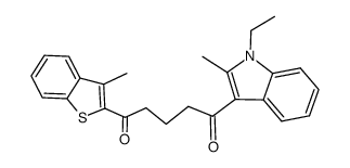 1-(1-ethyl-2-methyl-1H-indol-3-yl)-5-(3-methyl-benzo[b]thiophen-2-yl)-pentane-1,5-dione结构式