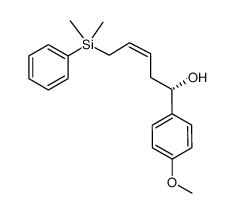 (1S,3Z)-1-(4-methoxyphenyl)-5-dimethylphenylsilylpent-3-en-1-ol结构式