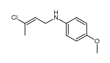 N-(3-chloro-but-2-enyl)-p-anisidine Structure