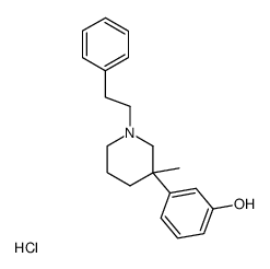 3-(3-Methyl-1-phenethyl-piperidin-3-yl)-phenol; hydrochloride结构式