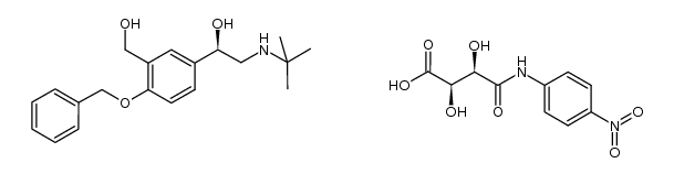 4-nitro tartranilic acid salt of (R)-isomer of 4-benzyl salbutamol结构式