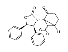 2-oxo-1-(2-oxo-4,5-diphenyl-oxazolidin-3-yl)-bicyclo[3.1.0]hexane-6-carboxylic acid methyl ester结构式