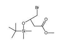 (S)-(-)-4-溴-3-叔-丁基二甲基硅杂氧基丁酸甲酯结构式