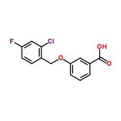 3-[(2-Chloro-4-fluorobenzyl)oxy]benzoic acid Structure