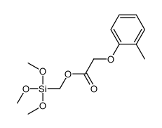 trimethoxysilylmethyl 2-(2-methylphenoxy)acetate Structure