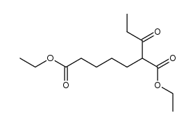 diethyl 2-(propionyl)heptanedioate Structure