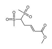 methyl 5,5-bis(methylsulfonyl)pent-2-enoate Structure