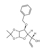 (R)-1-((3aR,5R,6S,6aR)-6-(benzyloxy)-2,2-dimethyltetrahydrofuro[2,3-d][1,3]dioxol-5-yl)prop-2-en-1-ol结构式