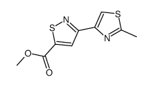 methyl 3-(2-methyl-1,3-thiazol-4-yl)-1,2-thiazole-5-carboxylate Structure