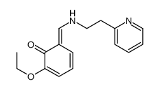 2-ethoxy-6-[(2-pyridin-2-ylethylamino)methylidene]cyclohexa-2,4-dien-1-one结构式