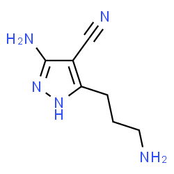 5-Amino-3-(3-aminopropyl)-1h-pyrazole-4-carbonitrile Structure