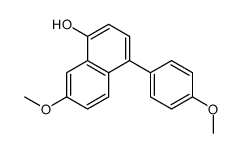 7-methoxy-4-(4-methoxyphenyl)naphthalen-1-ol结构式