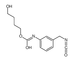 4-hydroxybutyl N-[3-(isocyanatomethyl)phenyl]carbamate结构式
