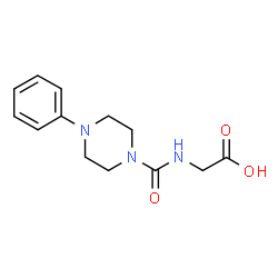[(4-Phenyl-piperazine-1-carbonyl)-amino]-acetic acid structure
