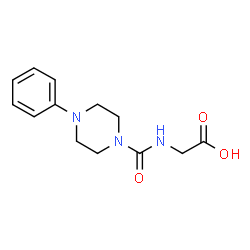 [(4-Phenyl-piperazine-1-carbonyl)-amino]-acetic acid结构式