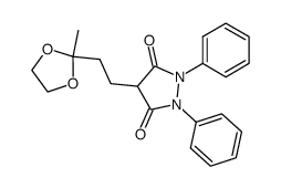 4-[2-(2-methyl-[1,3]dioxolan-2-yl)-ethyl]-1,2-diphenyl-pyrazolidine-3,5-dione Structure