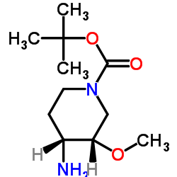 (3S,4R)-TERT-BUTYL 4-AMINO-3-METHOXYPIPERIDINE-1-CARBOXYLATE structure